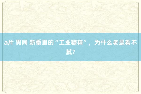 a片 男同 新番里的“工业糖精”，为什么老是看不腻？