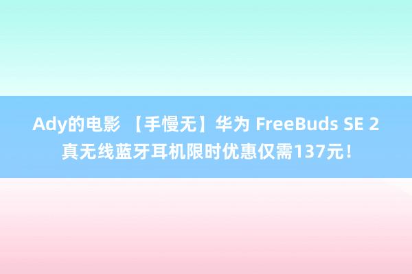 Ady的电影 【手慢无】华为 FreeBuds SE 2真无线蓝牙耳机限时优惠仅需137元！