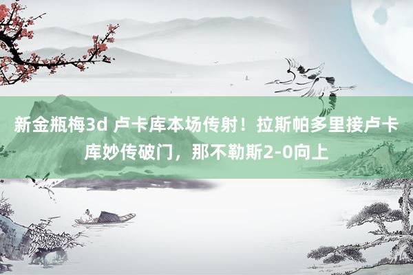 新金瓶梅3d 卢卡库本场传射！拉斯帕多里接卢卡库妙传破门，那不勒斯2-0向上